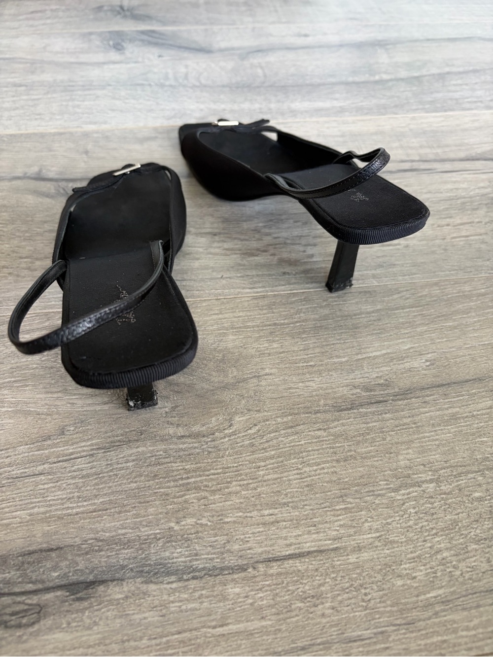 The Row Black Slingback Kitten Heel Sandals - Picture 6 of 8